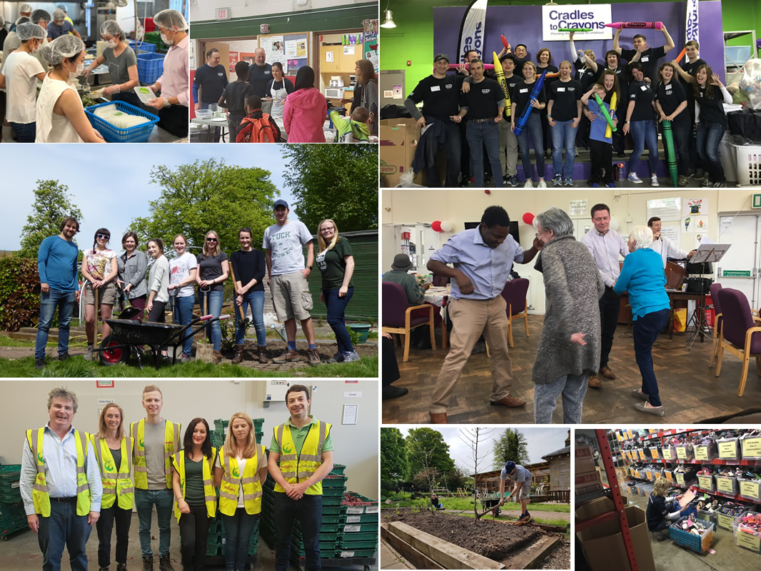 Collage of our volunteering efforts